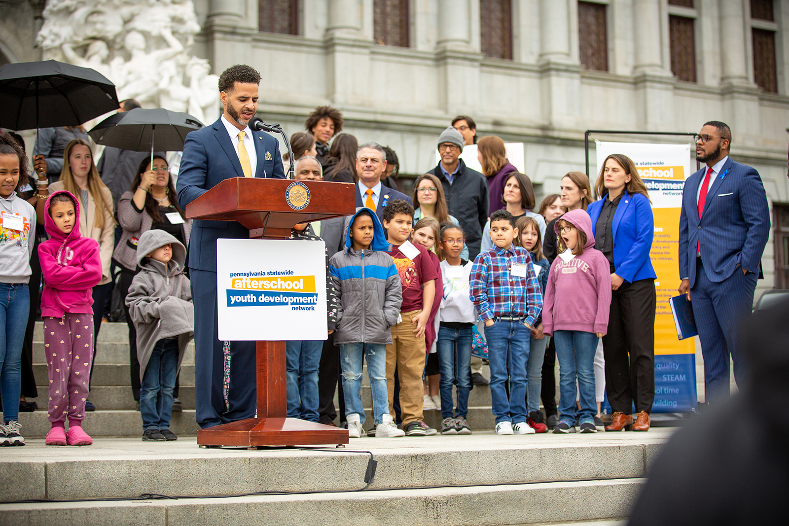 Contrell Armor speaking at 2023 Advocacy Day